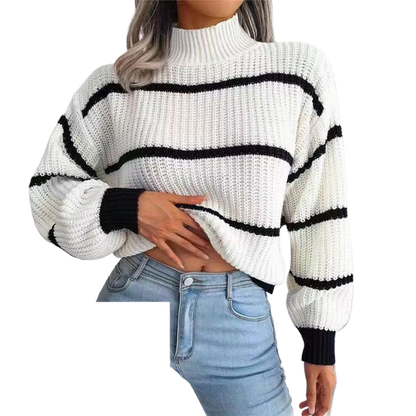 Striped long-sleeve sweater