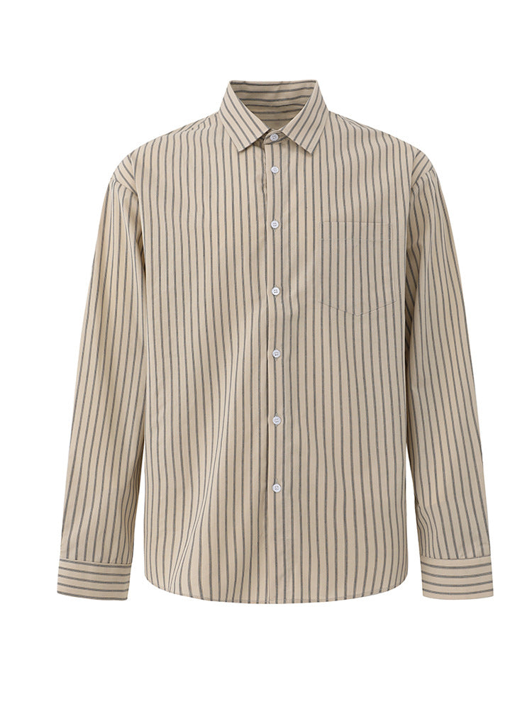 Striped long-sleeved shirt