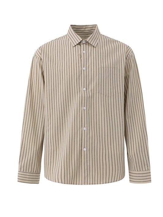 Striped long-sleeved shirt
