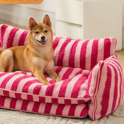 Striped Pet Sofa Kennel