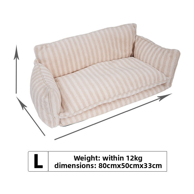 Striped Pet Sofa Kennel