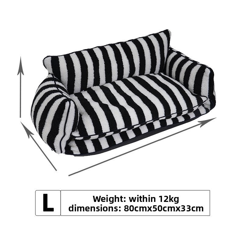 Striped Pet Sofa Kennel