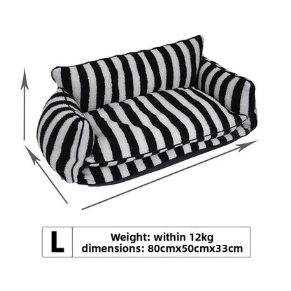 Striped Pet Sofa Kennel