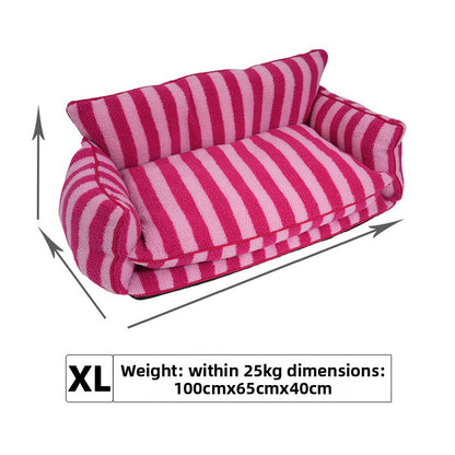 Striped Pet Sofa Kennel
