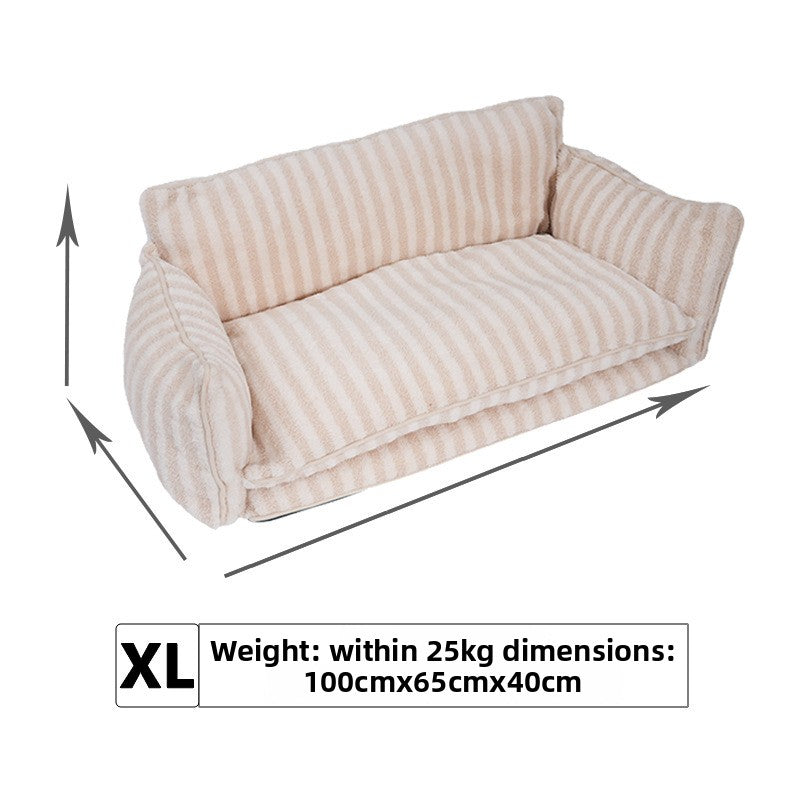 Striped Pet Sofa Kennel