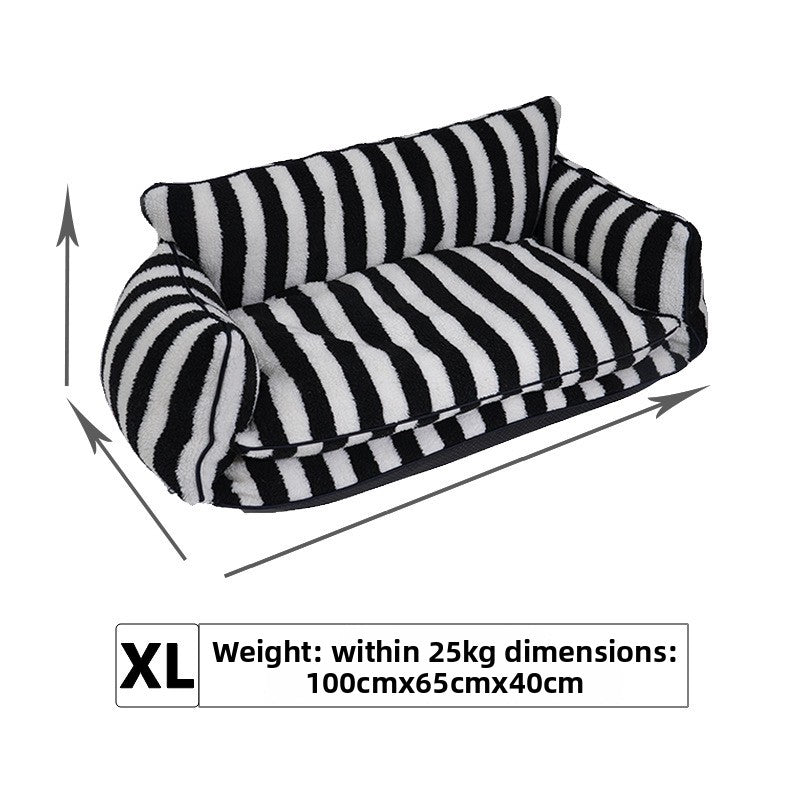 Striped Pet Sofa Kennel