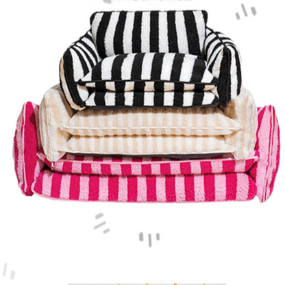 Striped Pet Sofa Kennel