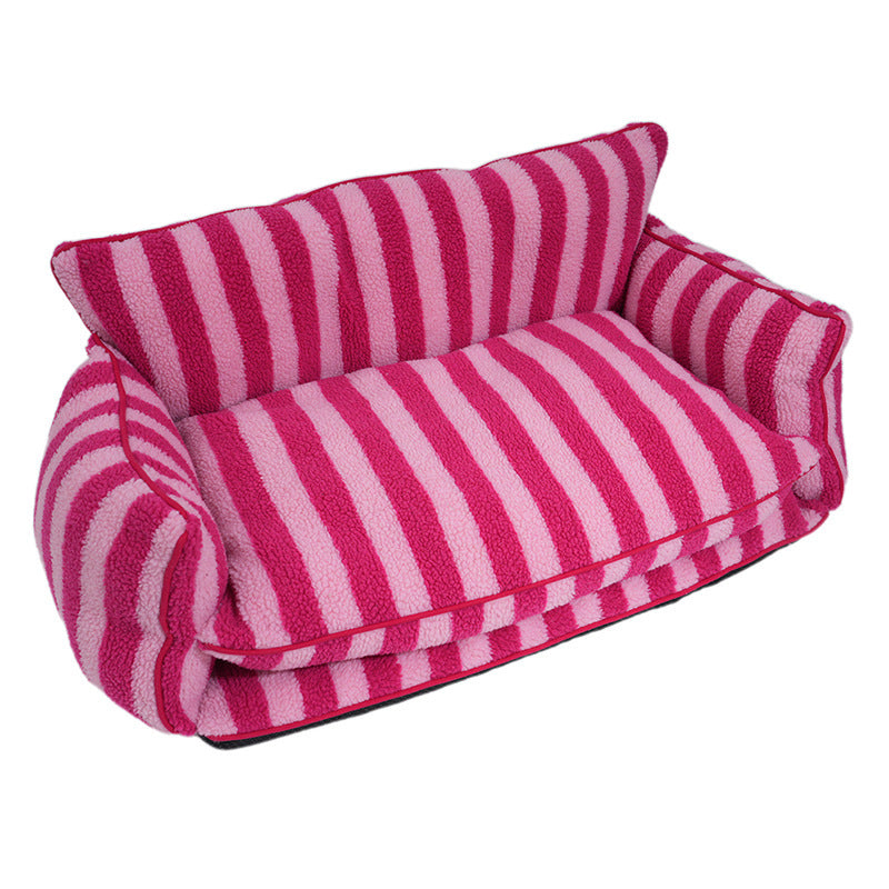 Striped Pet Sofa Kennel