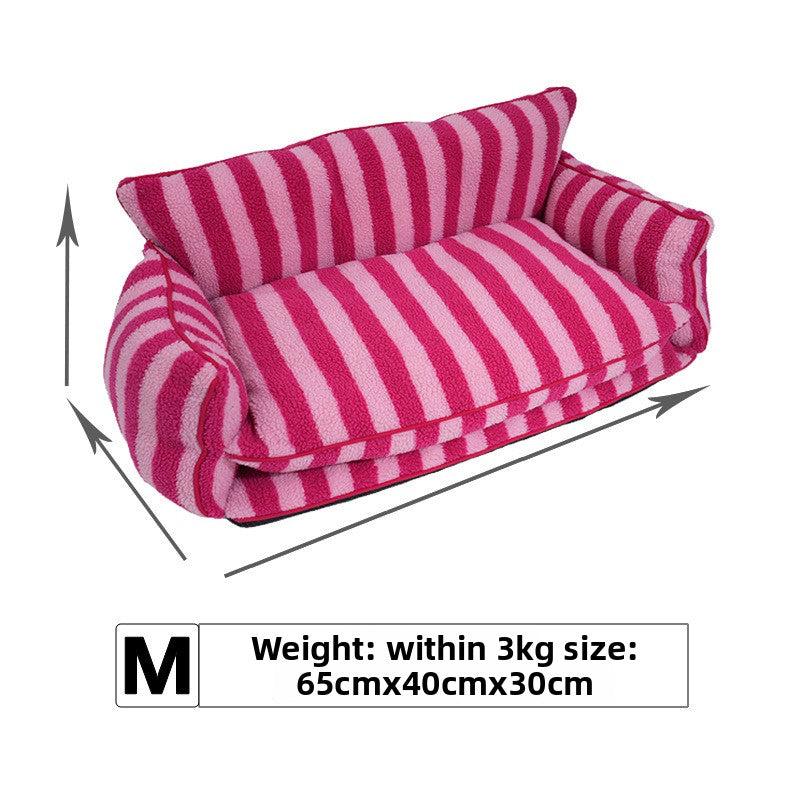 Striped Pet Sofa Kennel
