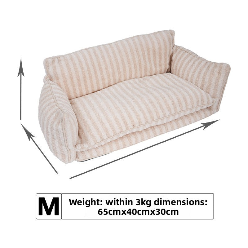 Striped Pet Sofa Kennel