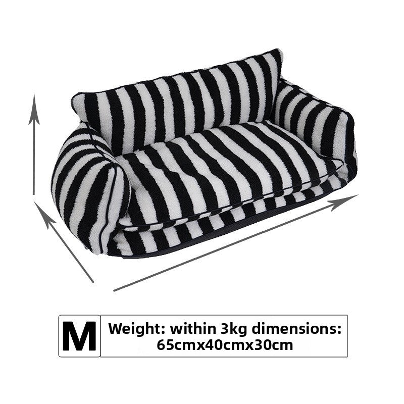 Striped Pet Sofa Kennel
