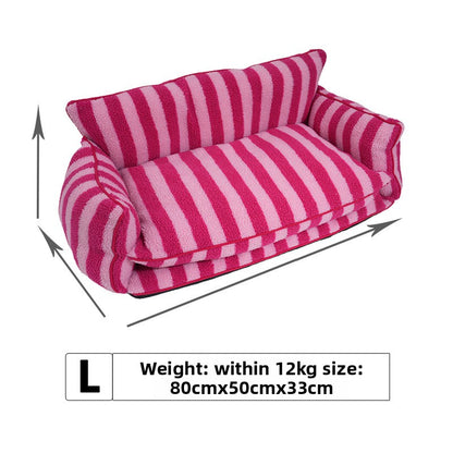 Striped Pet Sofa Kennel