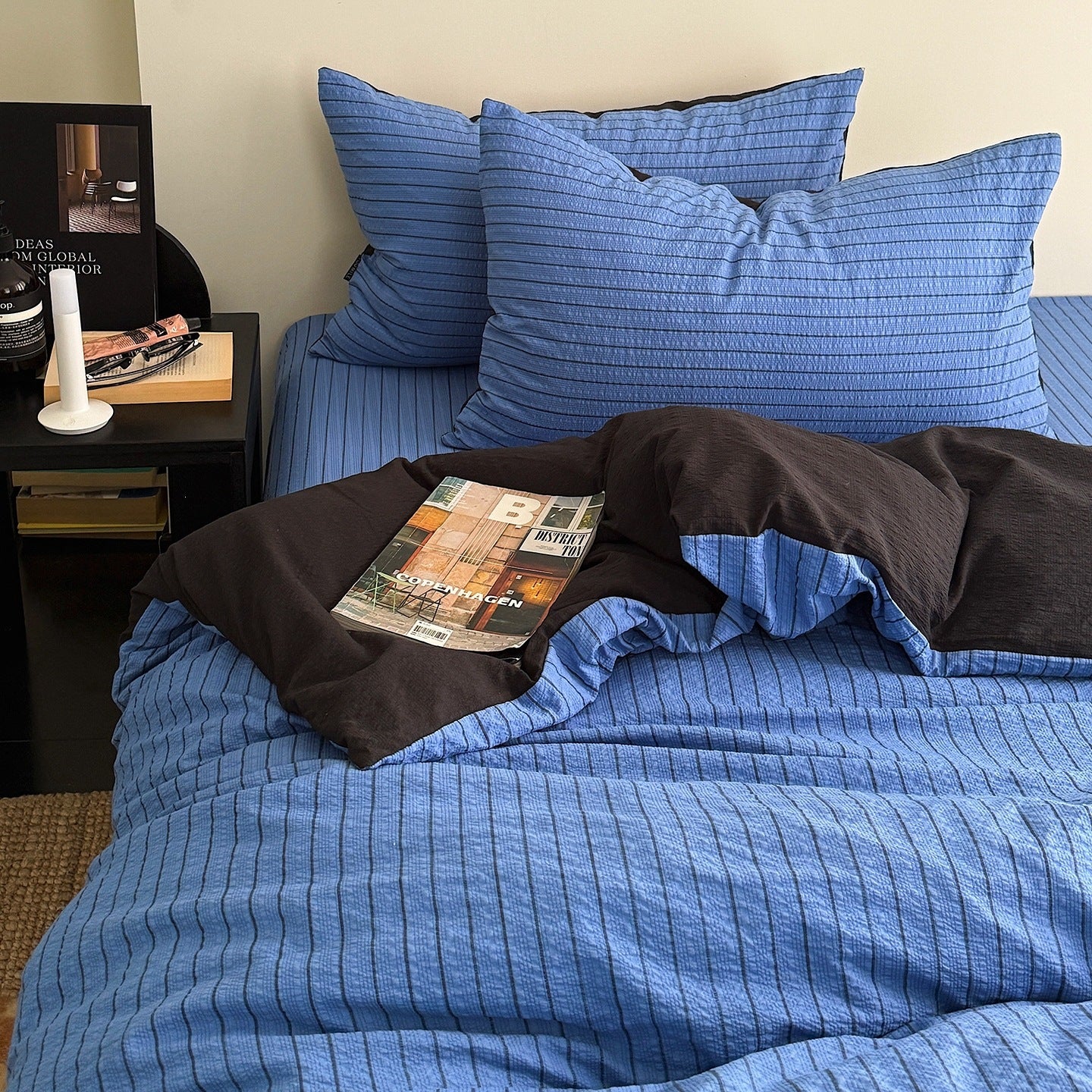 Striped Polyester Bedding Set