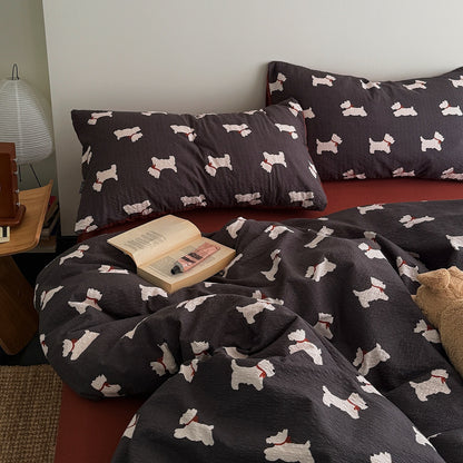 Striped Polyester Bedding Set