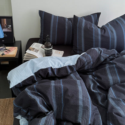 Striped Polyester Bedding Set