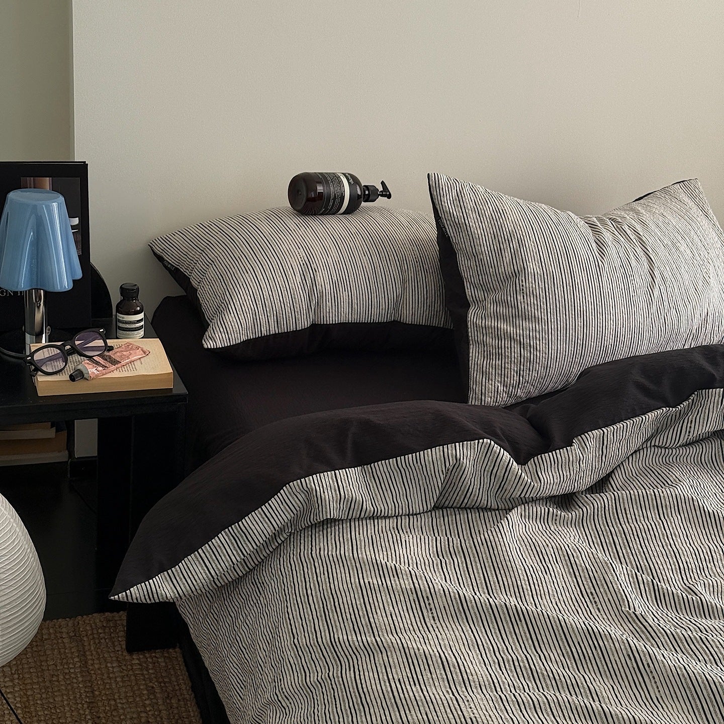 Striped Polyester Bedding Set