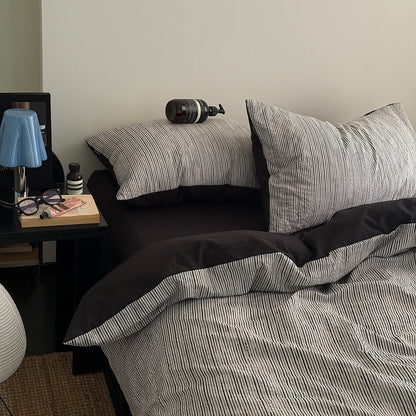 Striped Polyester Bedding Set