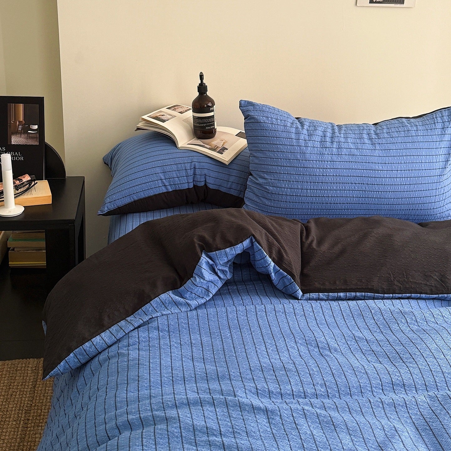Striped Polyester Bedding Set