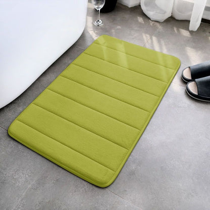 Striped sewn coral velvet floor mat