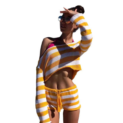 Striped Shorts Set