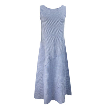 Striped Sleeveless U-Neck Dress