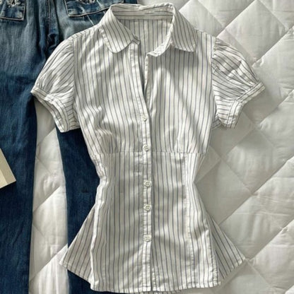 Striped Slim Fit Womens Polo Shirt