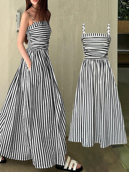 Striped Spaghetti Strap Dress for Women