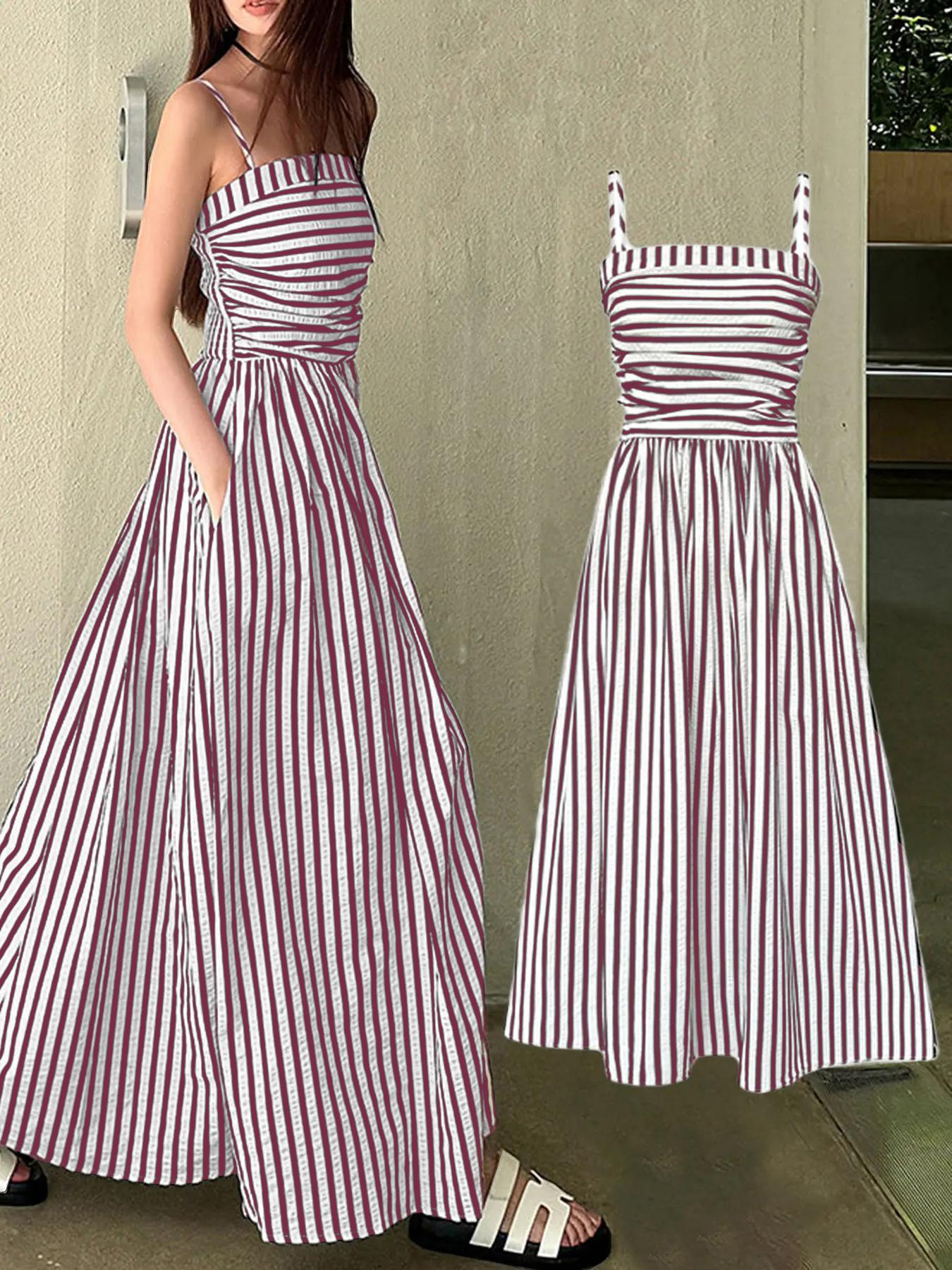 Striped Spaghetti Strap Dress for Women
