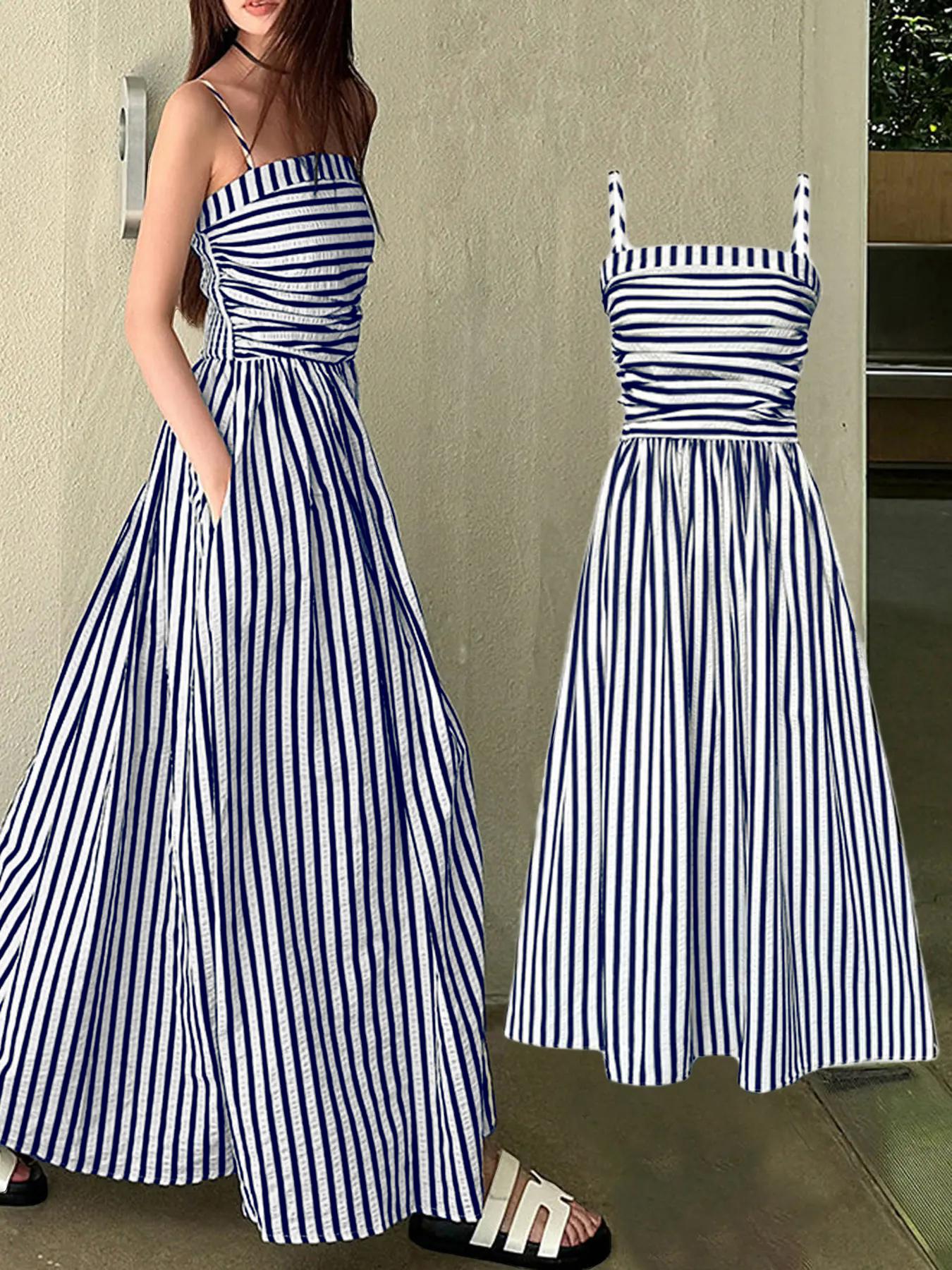 Striped Spaghetti Strap Dress for Women