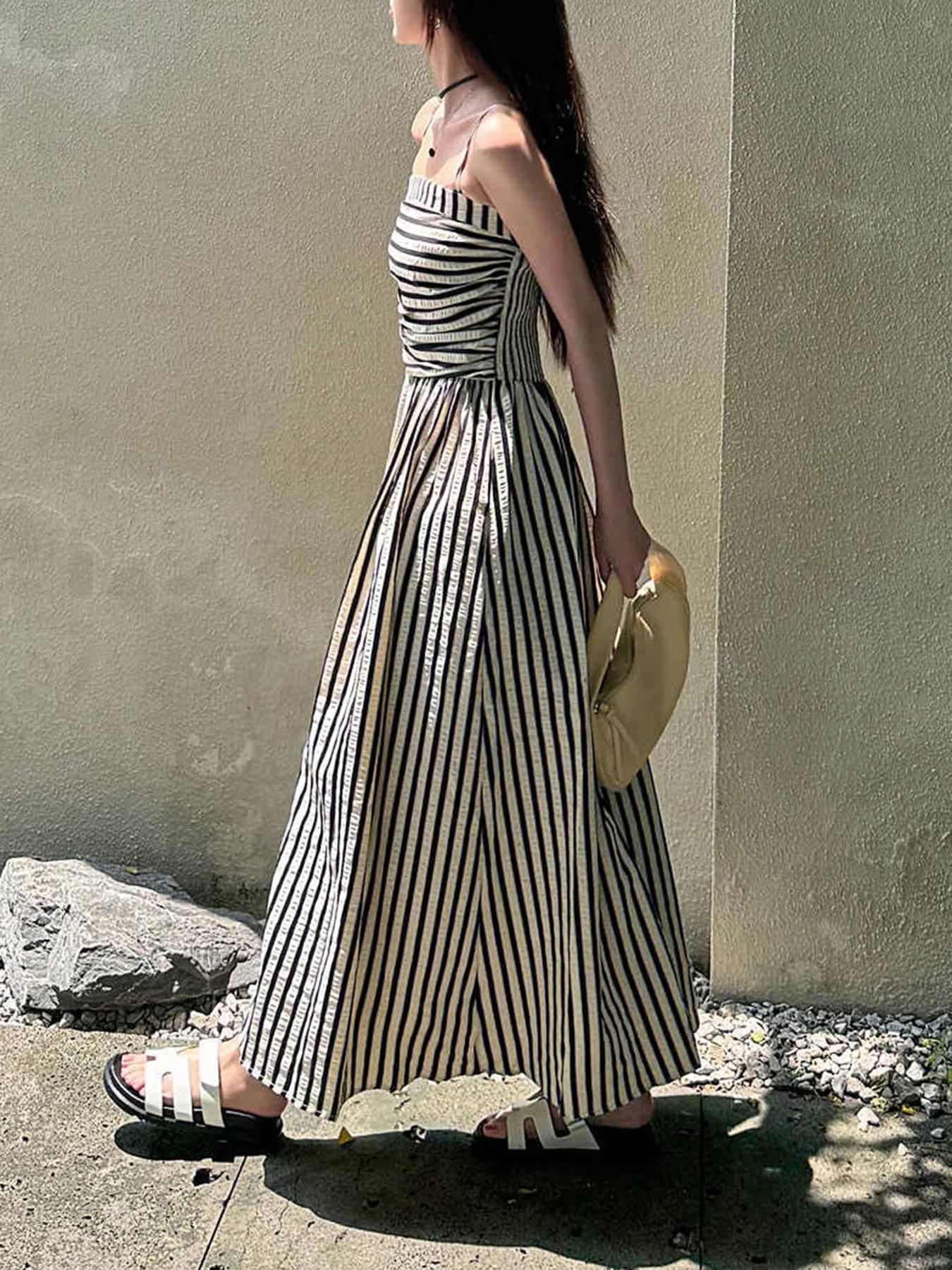 Striped Spaghetti Strap Dress for Women
