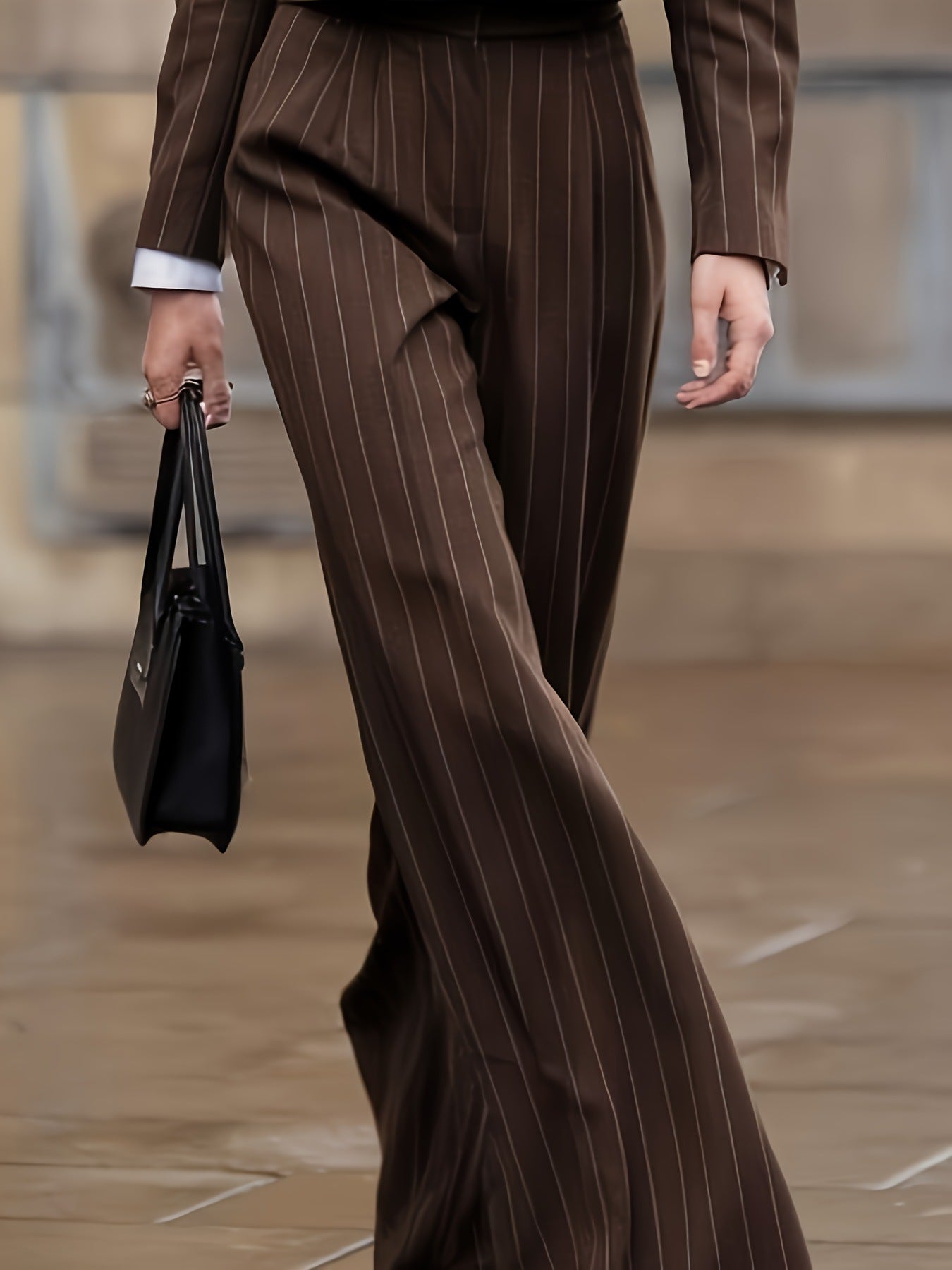 striped suit