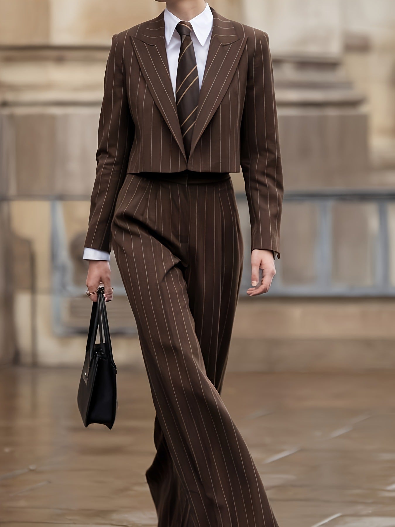 striped suit