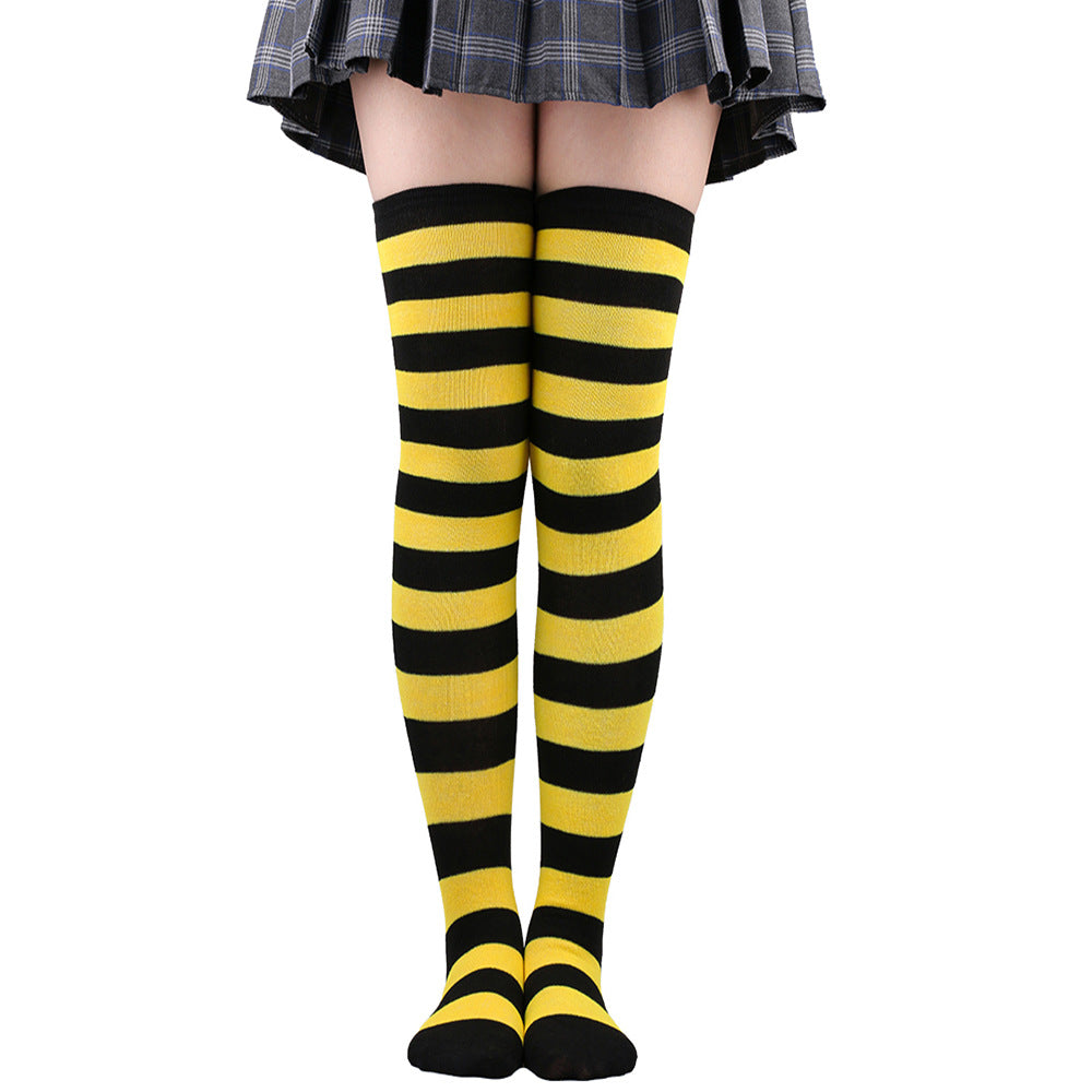Striped Thigh Socks