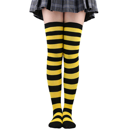 Striped Thigh Socks