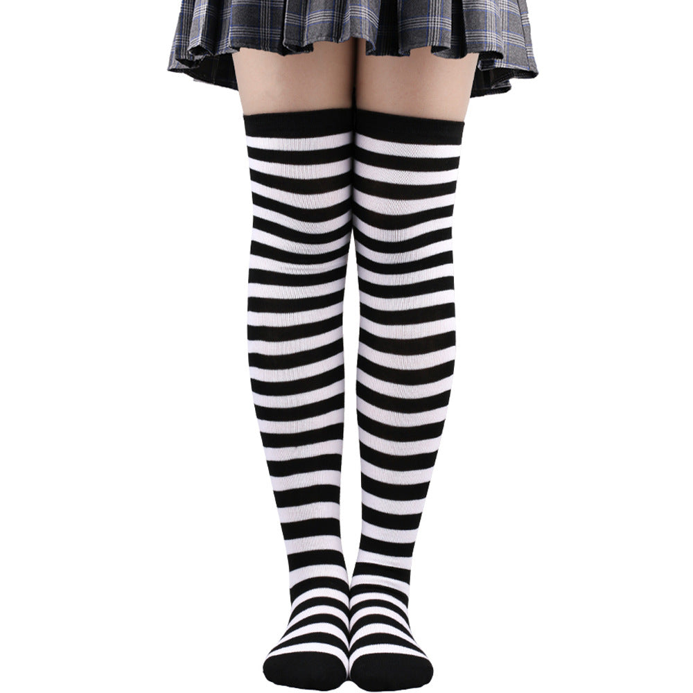 Striped Thigh Socks