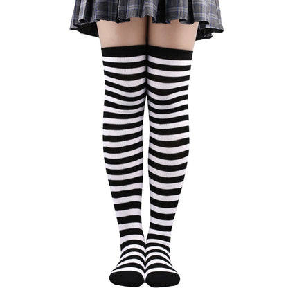 Striped Thigh Socks