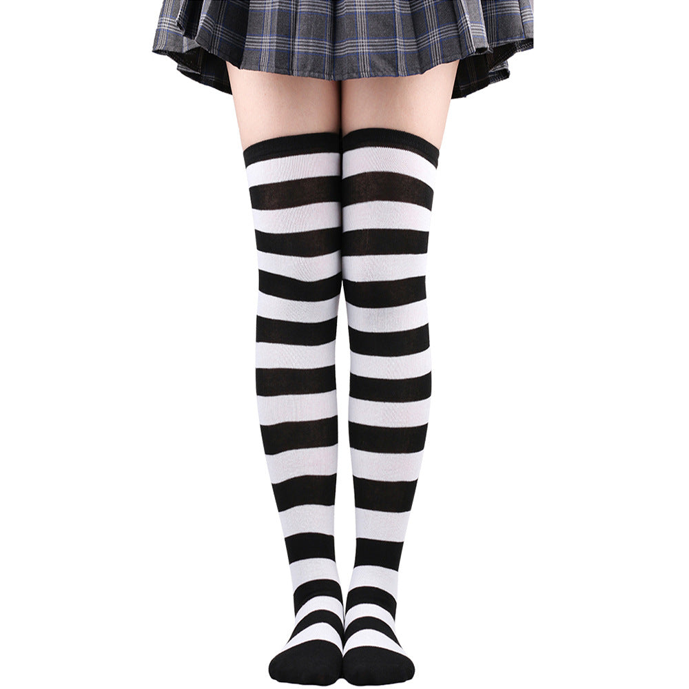 Striped Thigh Socks