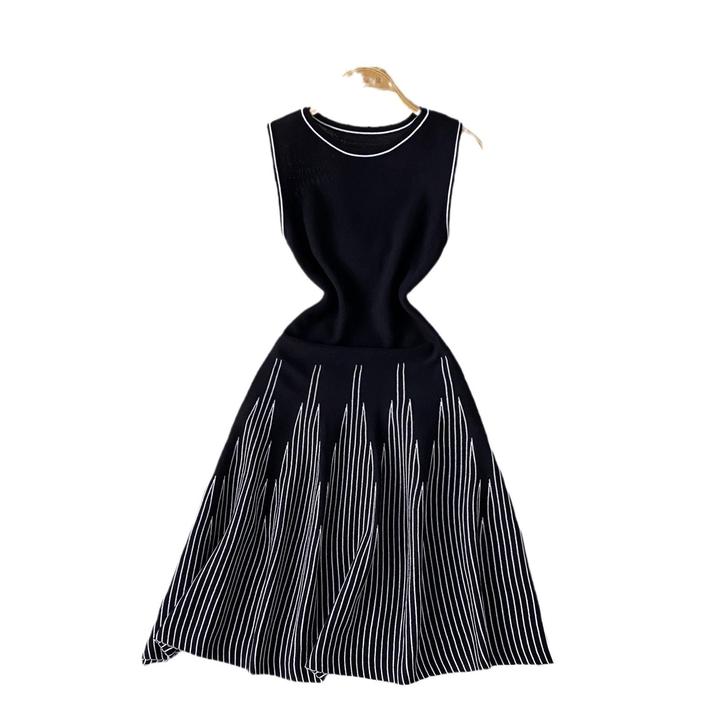 Stripesd Knitted Dress