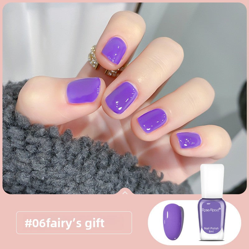 Strippable water-based nail polish