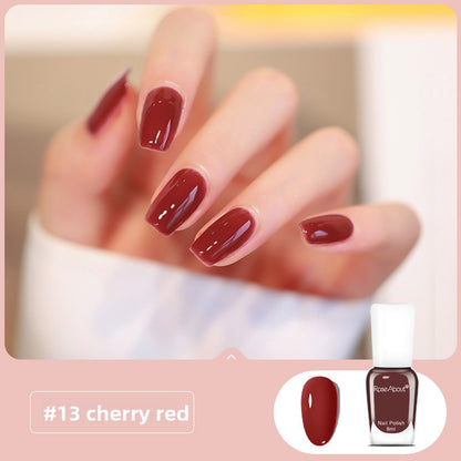 Strippable water-based nail polish