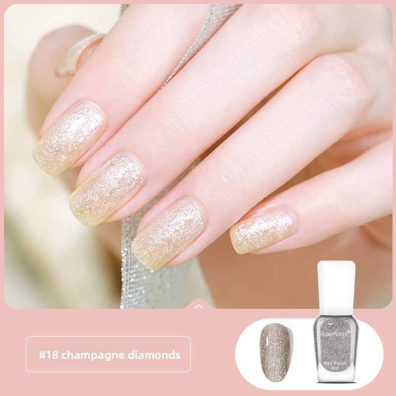 Strippable water-based nail polish