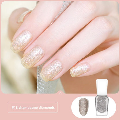 Strippable water-based nail polish