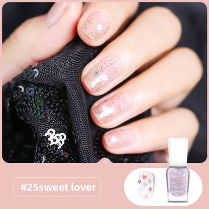 Strippable water-based nail polish
