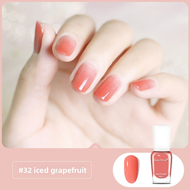 Strippable water-based nail polish