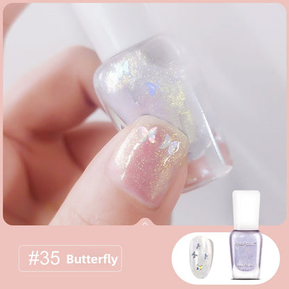 Strippable water-based nail polish