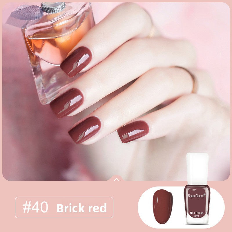 Strippable water-based nail polish