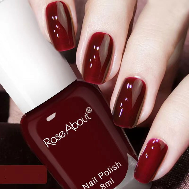 Strippable water-based nail polish