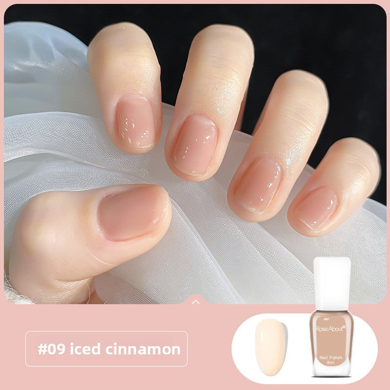 Strippable water-based nail polish