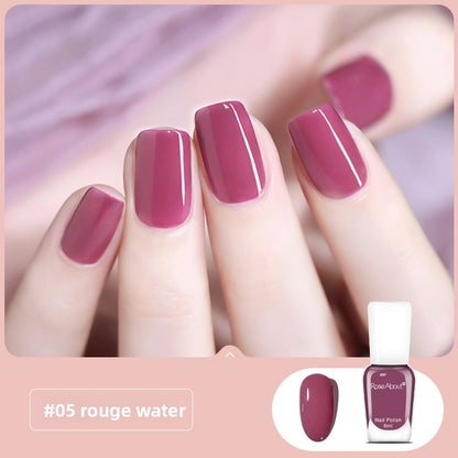 Strippable water-based nail polish