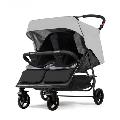 Stroller that can be used in sitting, reclining, or folding positions